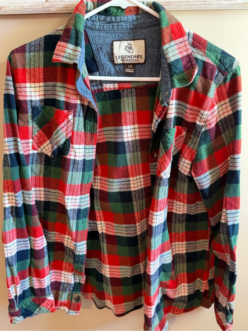 Legendary Whitetails Red Green Plaid Button-Front Women's Shirt